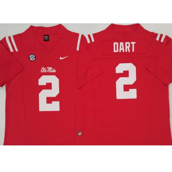 Mens Kids Youths 2 Jaxson Dart Red Vapor Stitched Jersey - Picture 2 of 2